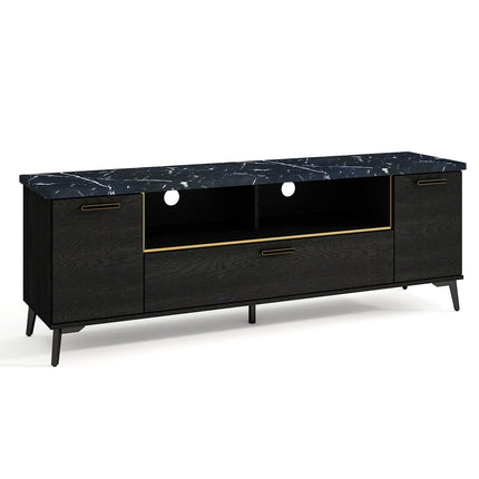 Dreamade TV Stand for TVs up to 75", 63-Inch Mid Century Modern Entertainment Center with Flip Door Cabinet