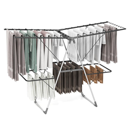 Dreamade Clothes Drying Rack, Foldable Laundry Drying Rack with 33 Drying Rails