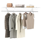 Dreamade 4 ft x 12” Metal Wire Storage Shelf & Clothes Rod Organizer