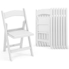 Dreamade Folding Chairs with Padded Seat, All-Weather Resin Frame