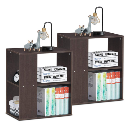 Dreamade End Table with Shelves 3-Tier Open Storage