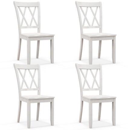 Dreamade Rubber Wood Dining Room Side Chair