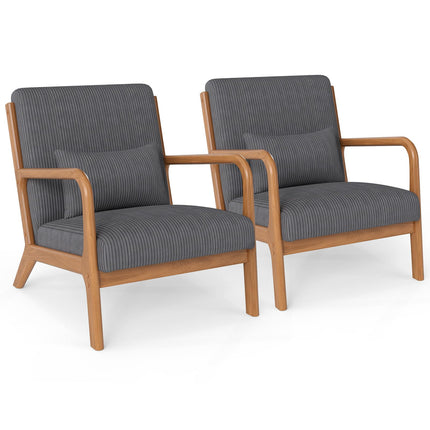 Dreamade Modern Accent Chair Corduroy Upholstered Lounge Chair