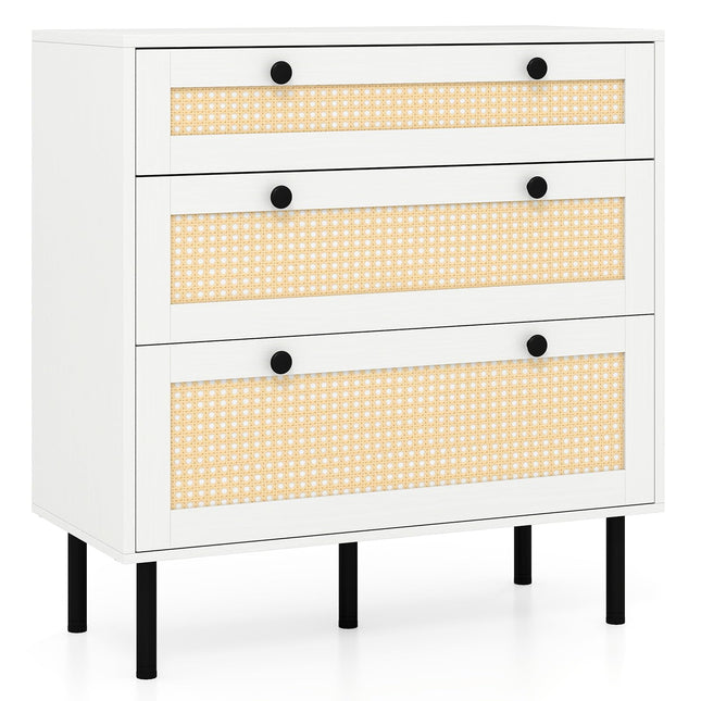 Dreamade 3 Drawer Dresser for Bedroom - Closet Chest Organizer with Anti-toppling Device