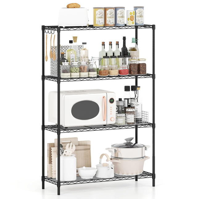 Dreamade 4-Tier/5-Tier Metal Storage Shelving Unit with V-Shaped Wire Rack