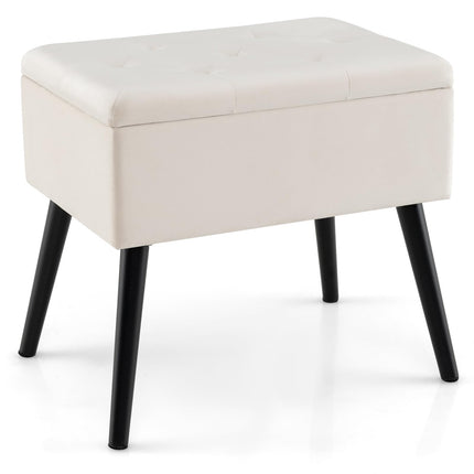 Dreamade 20" Ottoman with Storage - Set of 1/2 Makeup Vanity Bench with Flip Top Storage
