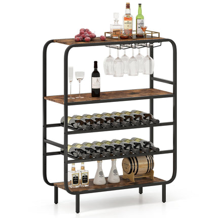 Dreamade Industrial Wine Rack Freestanding Floor
