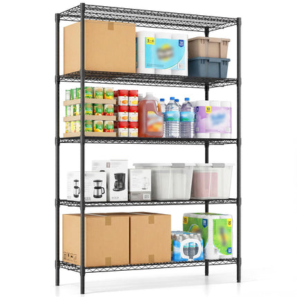 Dreamade 5-Tier Metal Storage Shelving Unit with V-Shaped Wire Rack