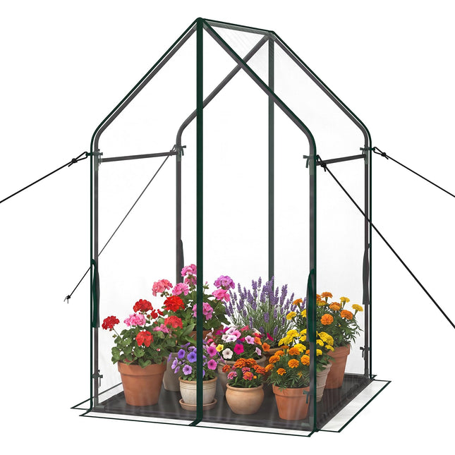 Dreamade Mini Outdoor Portable Green House with Sturdy Metal Frame