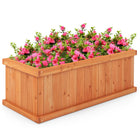 Dreamade Raised Garden Bed | 31”x14”x12” Wooden Planter Box with 4 Drainage Holes (1/2)