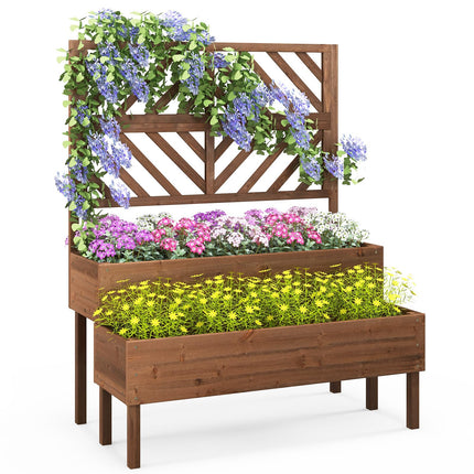 Dreamade Raised Garden Bed with Trellis