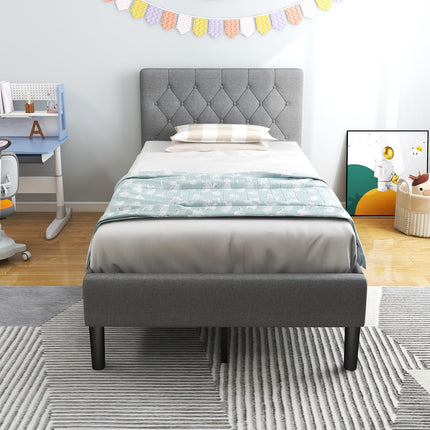 Dreamade Twin Size Upholstered Bed Frame