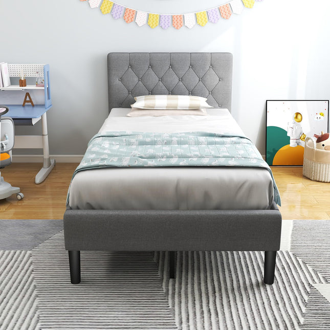 Dreamade Twin Size Upholstered Bed Frame