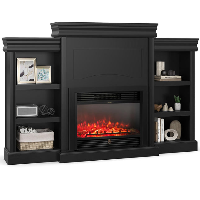 Dreamade Electric Fireplace TV Stand - 1500W Electric Fireplace Inserts with 3 Flame Colors