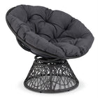 Dreamade 360° Swivel Papasan Chair | Round Wicker Lounge Chair with Thick Cushion and Metal Frame