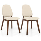 Dreamade Wooden Dining Chair Set of 2/4 Mid-Century Modern Upholstered Side Armless Chair