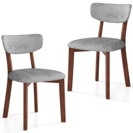 Dreamade Wood Dining Chairs Set of 2, Farmhouse Wooden Dining Room Chair with Cushion Seat