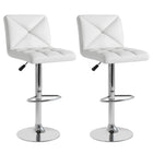 Dreamade Bar Stools Set of 2/4, Modern PU Leather Swivel Counter Height Bar Stools with Back