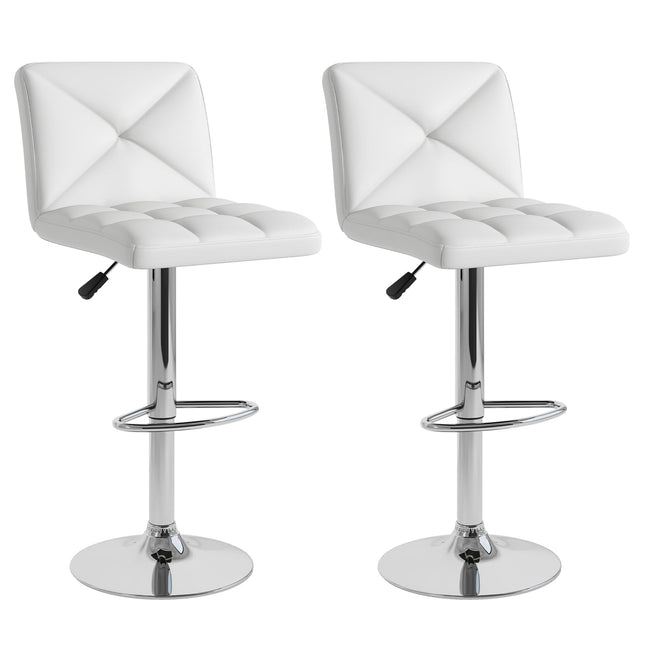 Dreamade Bar Stools Set of 2/4, Modern PU Leather Swivel Counter Height Bar Stools with Back