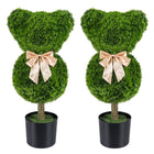 Dreamade 2 Pcs Bear Topiary Trees with Pots 24.5