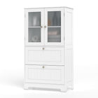 Dreamade Bathroom Tall Pantry Cabinet Storage Cabinet with 2 Large Drawers