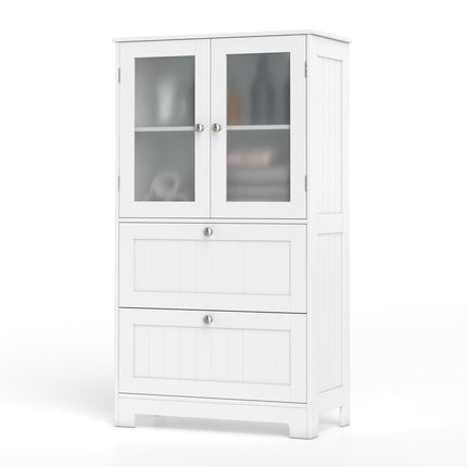 Dreamade Bathroom Tall Pantry Cabinet Storage Cabinet with 2 Large Drawers