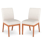 Dreamade Upholstered Dining Chairs Set of 2 or 4 Kitchen Armless Side Chair w/Rubber Wood Legs