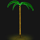 Dreamade 7.5 FT Lighted Palm Tree, Tropical Christmas Tree with 332 LED Lights