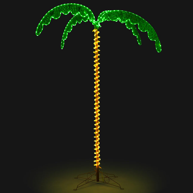 Dreamade 7.5 FT Lighted Palm Tree, Tropical Christmas Tree with 332 LED Lights