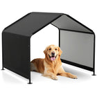 Dreamade Outdoor Dog Shade Shelter Canopy 4'x 4'x 3.5' Waterproof Pet Tent with PU Coating