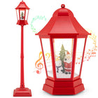 Dreamade 5.3 Ft Christmas Snowy Street Lamp | 2-in-1 Musical Lamp Post & Snow Globe Lantern