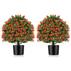 Dreamade 21.5’’ Artificial Rose Topiary Ball Tree for Indoor Outdoor
