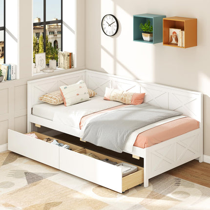 Dreamade Twin Daybed with 2 Storage Drawers