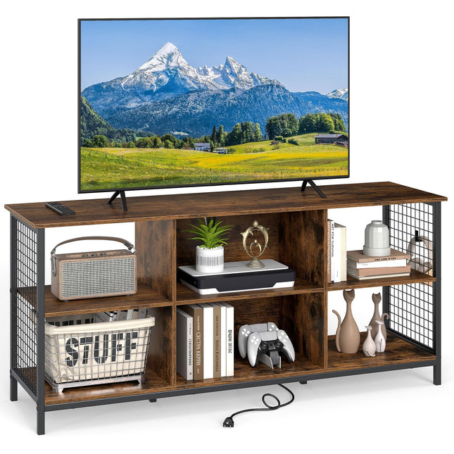 Dreamade Industrial TV Stand for TVs up to 65 Inch
