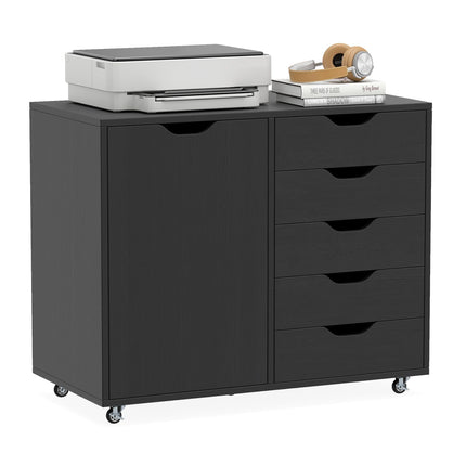 Dreamade 5-Drawer File Cabinet with Door (31" W x 16" D x 25.5")