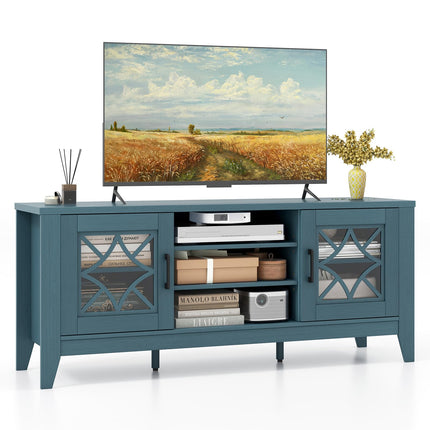 Dreamade TV Stand for TVs up to 65”, Entertainment Center with 3-Position Adjustable Shelves