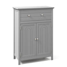 Dreamade Bathroom Storage Cabinet with Drawer - Floor Cabinet with Doors, Adjustable Shelf