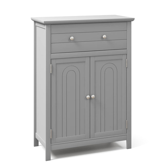Dreamade Bathroom Storage Cabinet with Drawer - Floor Cabinet with Doors, Adjustable Shelf
