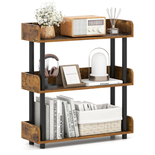 Dreamade 3-Tier Bookshelf | 3 Shelf Bookcase for Living Room Bedroom Study