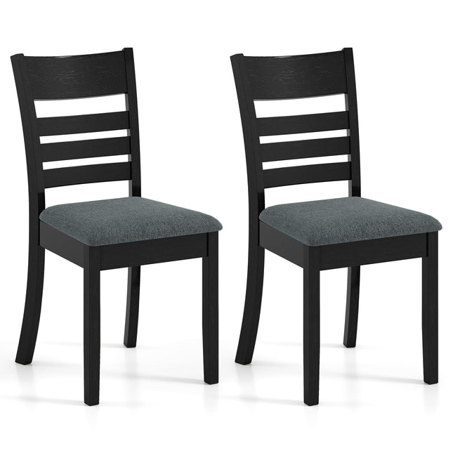 Dreamade Wooden Upholstered Kitchen Chair w/Rubber Wood Frame (2/4)