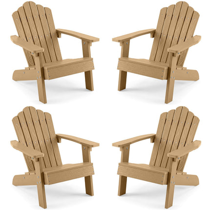 Dreamade Kids Adirondack Chair, All-Weather HIPS Children's Outdoor Chair with Tilted High Backrest