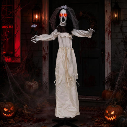 DREAMADE 5.7 FT Life Size Halloween Bride Animatronic