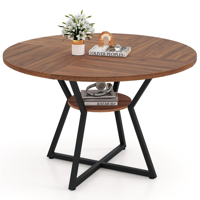 Dreamade 47-inches Round Dining Table for 4 | Circle Dinner Tables for Dinette Living Room
