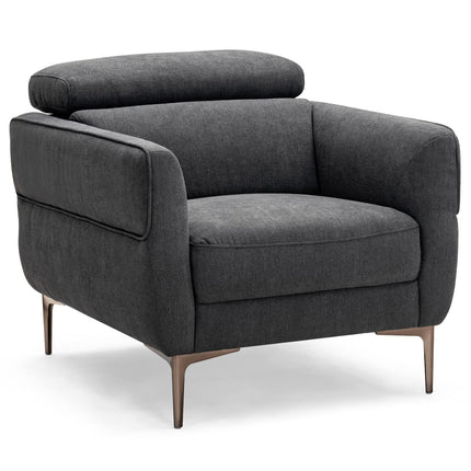 Dreamade Accent Chair, Upholstered Single Sofa Chair with Adjustable Headrest