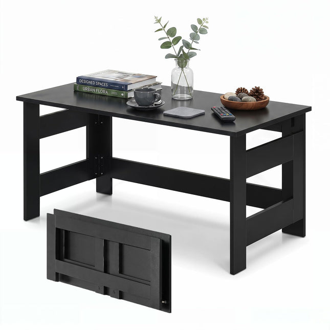 Dreamade 31.5" Small Folding Coffee Table with Foldable Legs