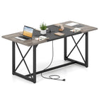 Dreamade 6FT Large Rectangle Conference Table with Power Outlets (1/2)