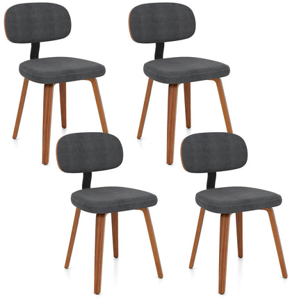 Dreamade Wooden Dining Chairs Set of 2/4 Fabric Upholstered Kitchen Chairs