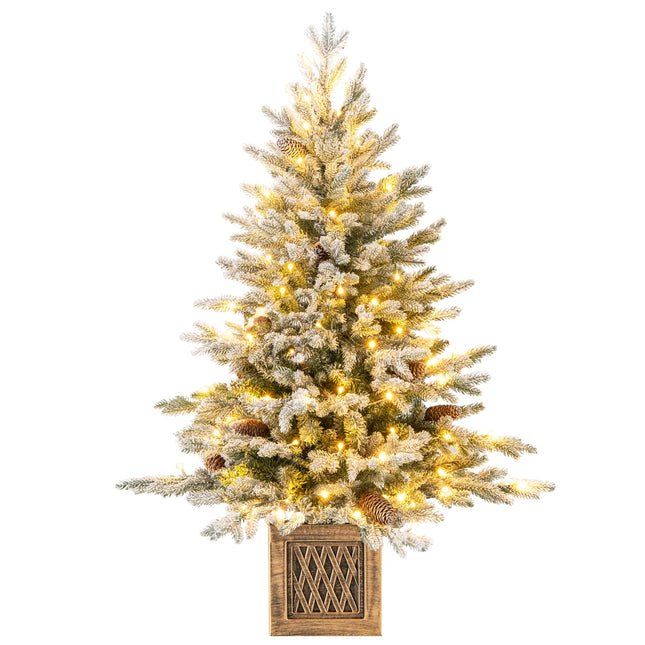 Dreamade 4 FT Pre-lit Entrance Christmas Tree with 231 Branch Tips and 100 LED Lights