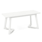Dreamade Set of 1/2 Entryway Bench, 42” Long Dining Bench with Rubber Wood Triangular Legs