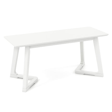 Dreamade Set of 1/2 Entryway Bench, 42” Long Dining Bench with Rubber Wood Triangular Legs